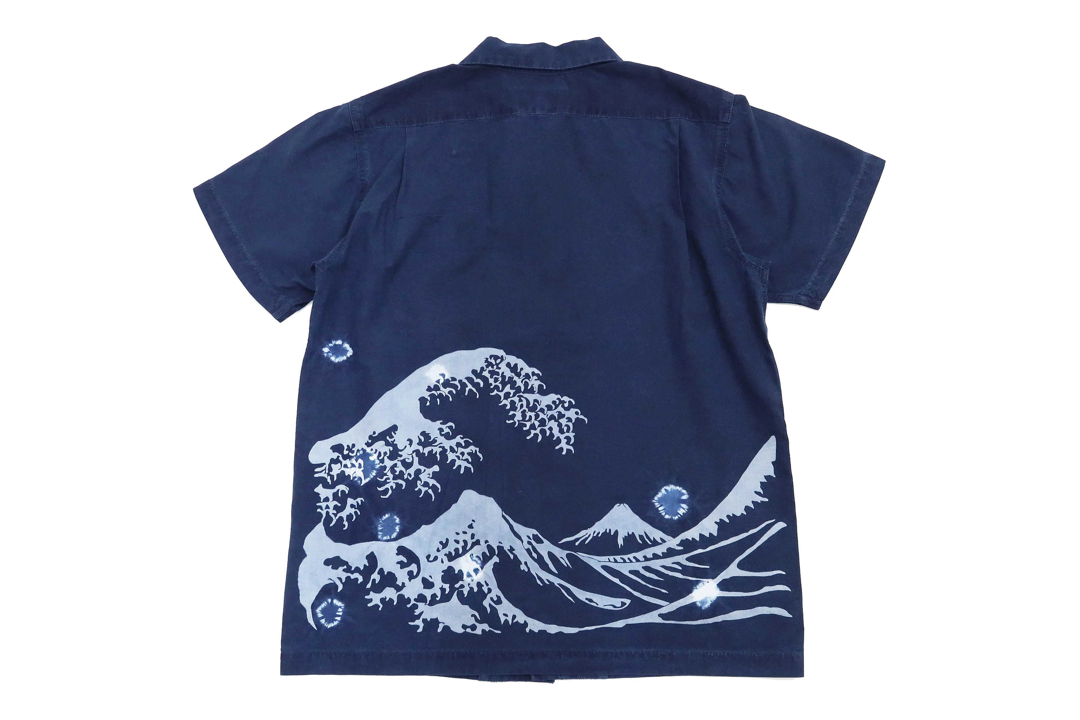 Studio D'artisan Indigo Short Sleeve Button-Up Shirt Men's Japanese Art Casual Shirt 5668