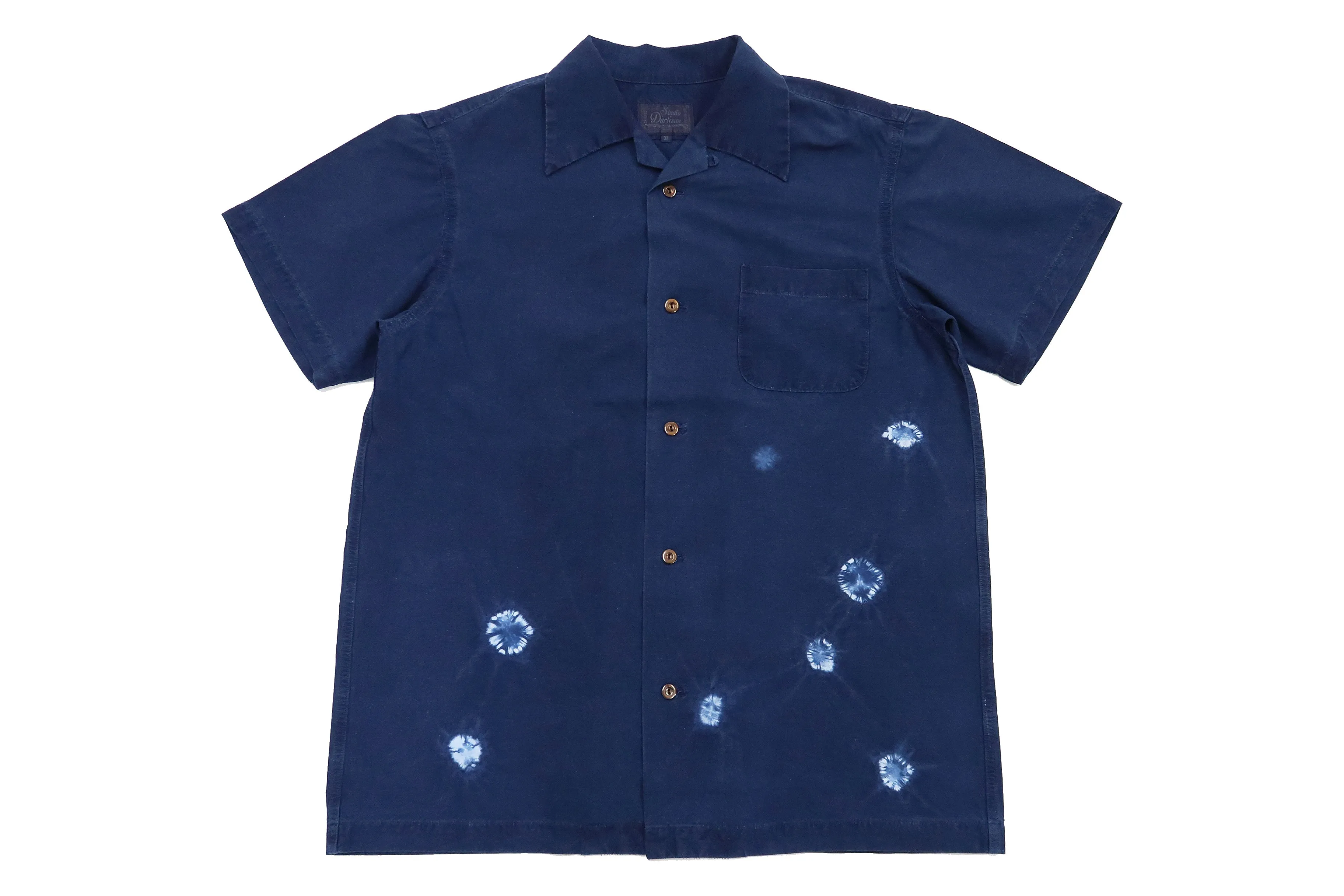 Studio D'artisan Indigo Short Sleeve Button-Up Shirt Men's Japanese Art Casual Shirt 5668