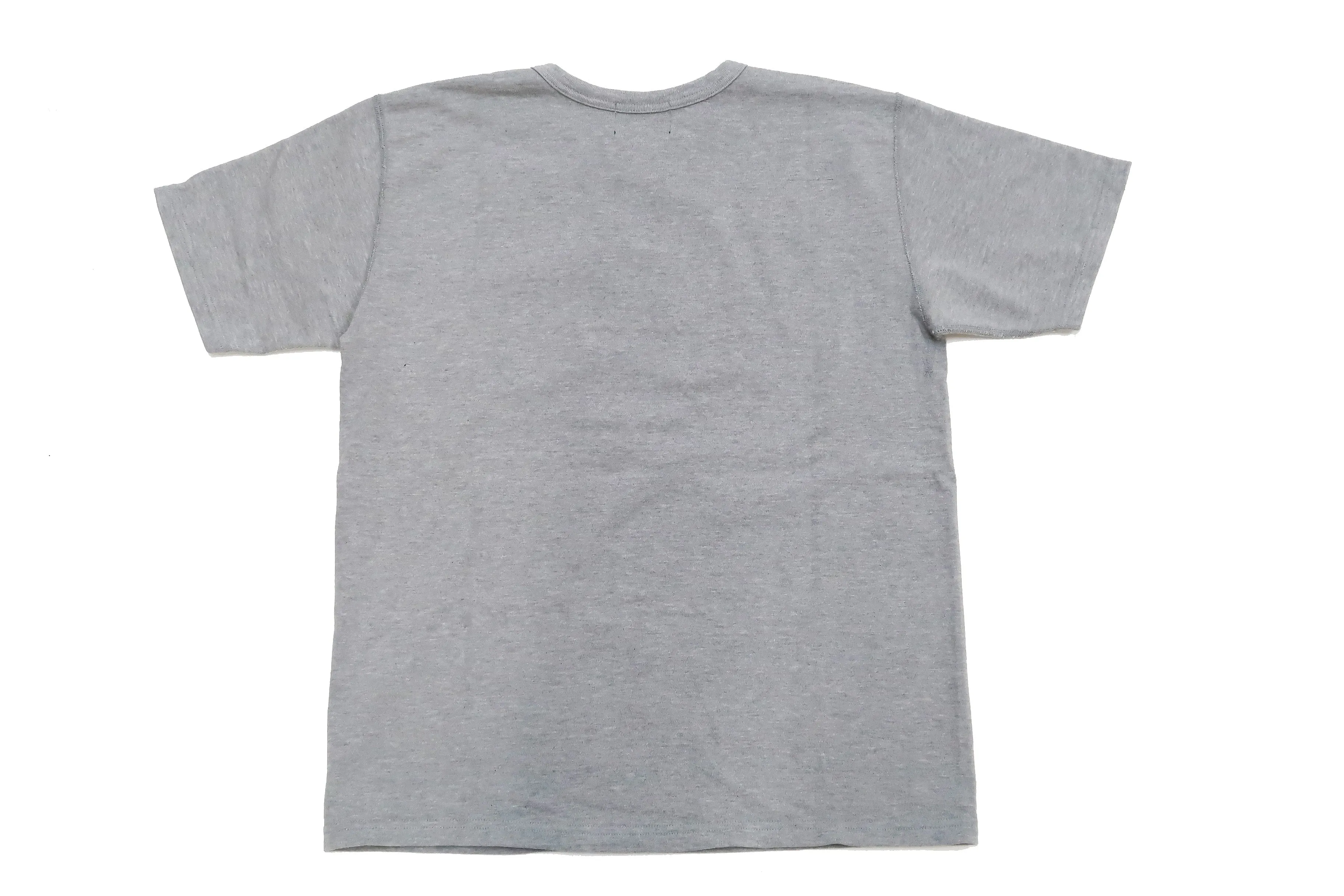 Studio D'artisan Plain T-shirt Men's Short Sleeve Suvin Gold Tsuri-ami Loopwheeled Pocket Tee 9916 Heather-Gray