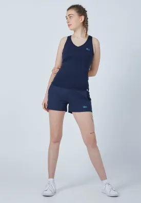 Tennis V-Neck Tank Top with racer back, navy blue