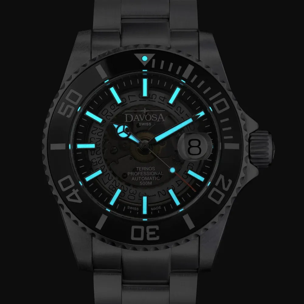 Ternos Professional Auto Nebulous 500m Black Diving Watch 16153550