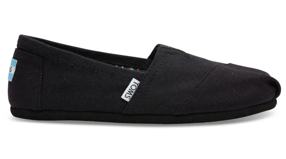 TOMS Classic Black on Black Canvas - Women's