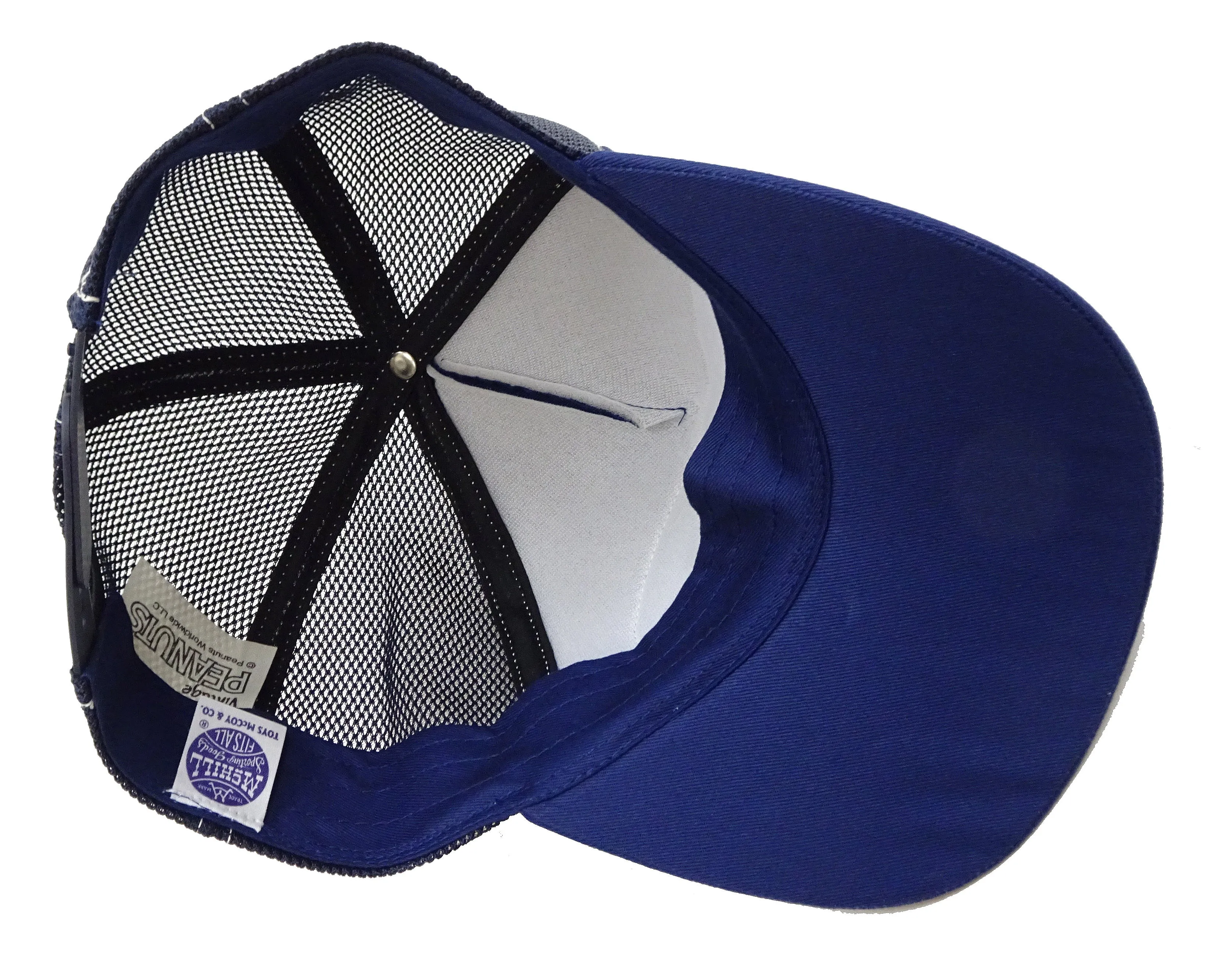 TOYS McCOY Cap Men's Casual 1969 Snoopy Astronaut Mesh Cap Mesh Back Baseball Hat TMA2403 Navy-Blue