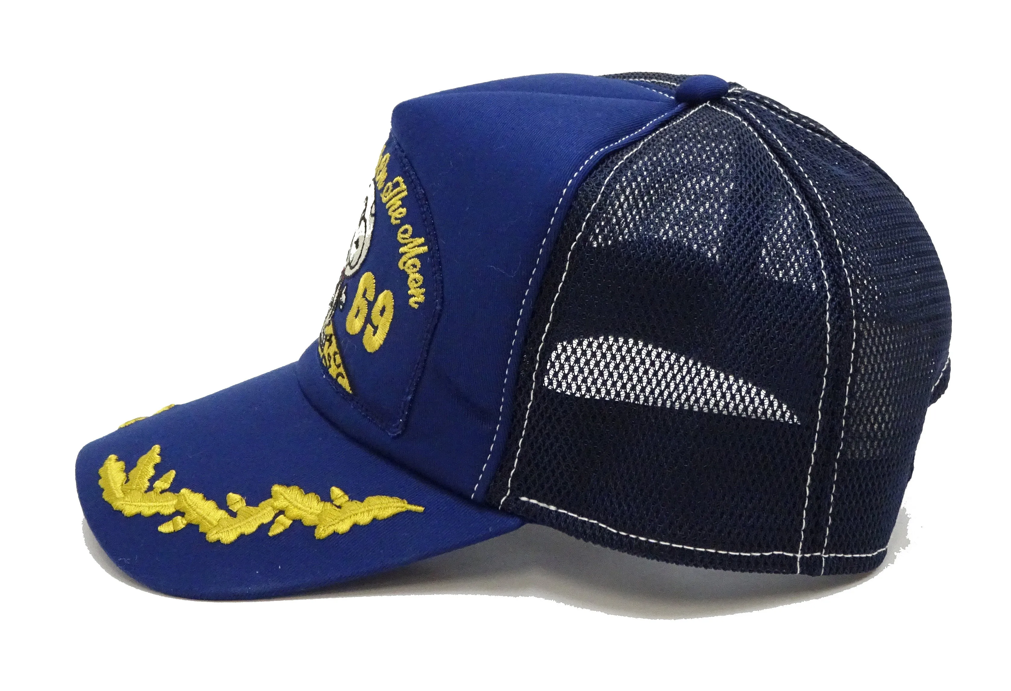 TOYS McCOY Cap Men's Casual 1969 Snoopy Astronaut Mesh Cap Mesh Back Baseball Hat TMA2403 Navy-Blue