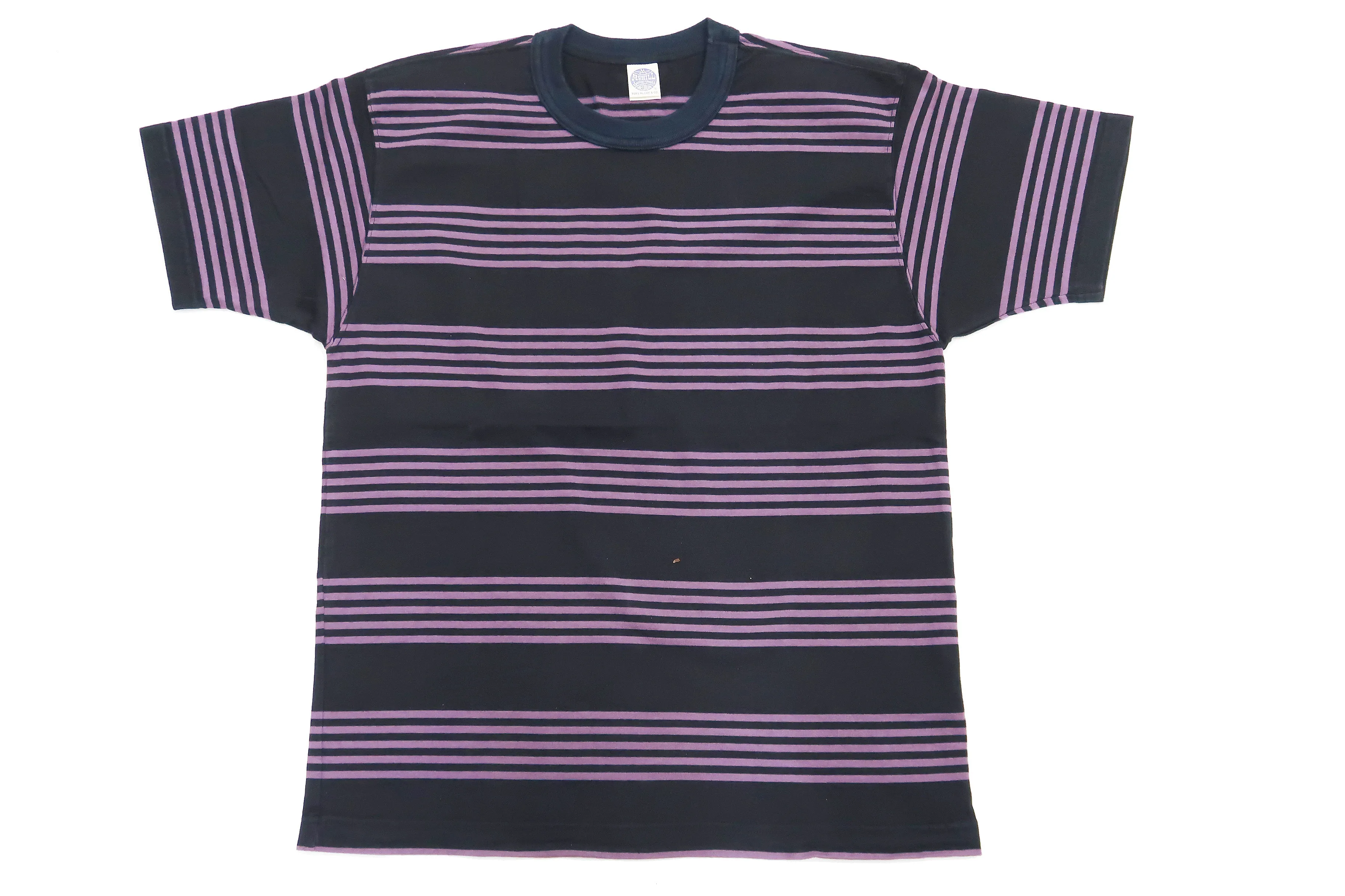 TOYS McCOY Striped T-Shirt Men's Steve McQueen Short Sleeve Stripe Tee TMC2342 121 Blue/Black