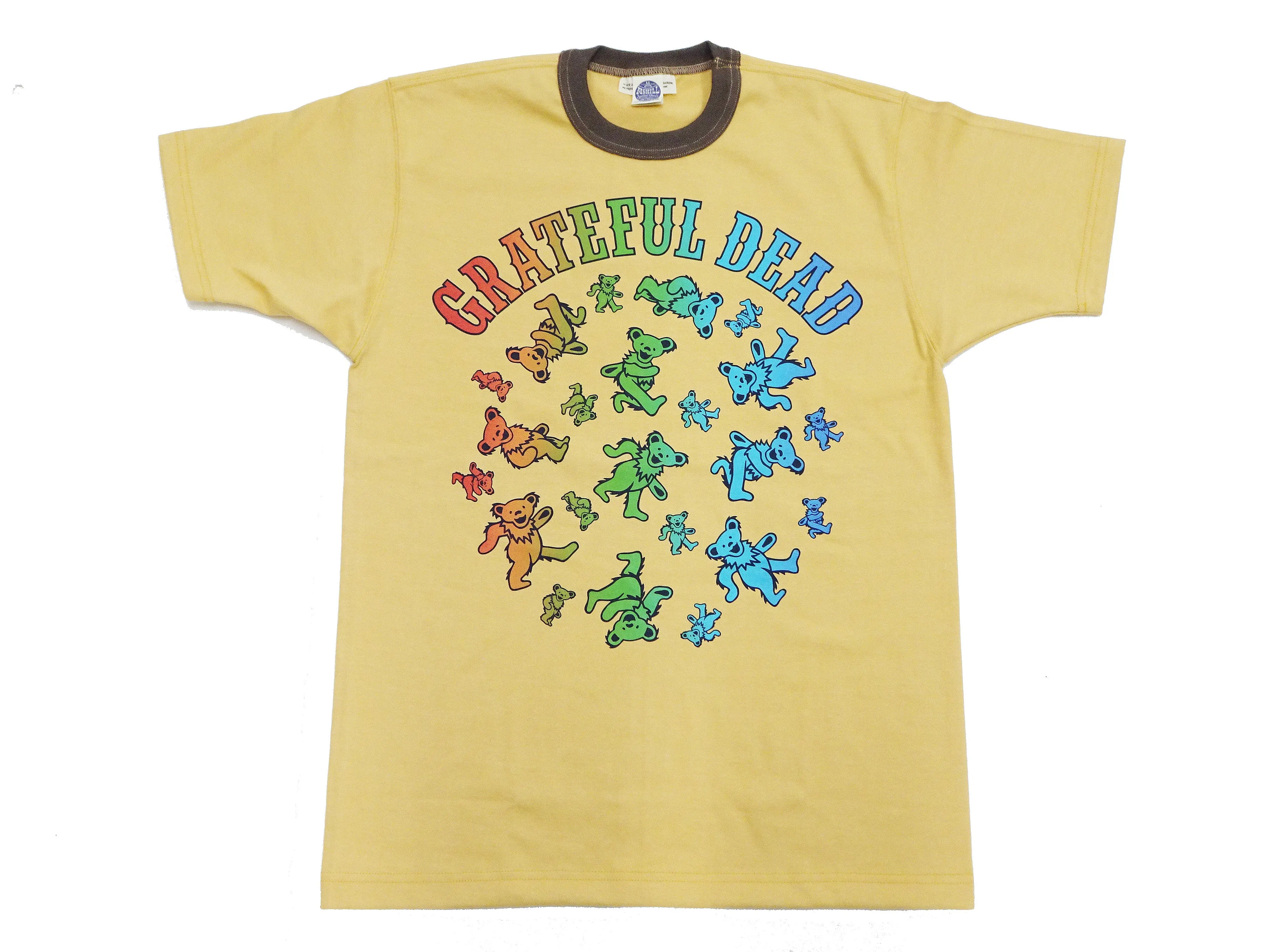 TOYS McCOY T-Shirt Men's Grateful Dead Dancing Bears Short Sleeve Loopwheel Tee TMC2314 060 Faded-Yellow