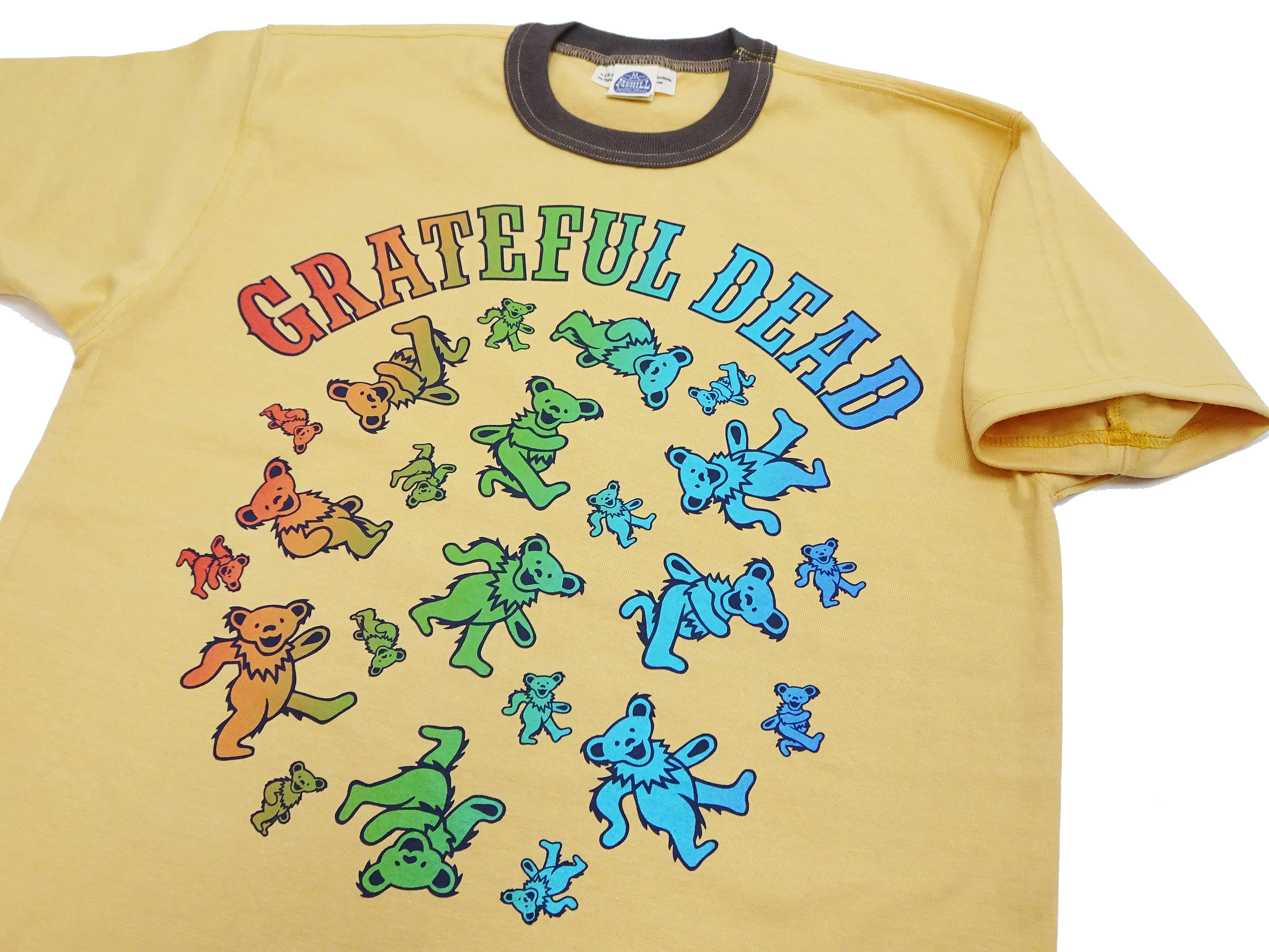 TOYS McCOY T-Shirt Men's Grateful Dead Dancing Bears Short Sleeve Loopwheel Tee TMC2314 060 Faded-Yellow