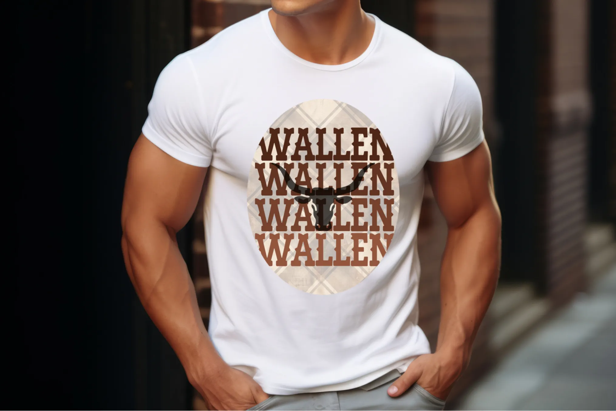 Wallen Bull T-Shirt, Longhorn T-Shirt, Western T-Shirt, Country Music Shirt