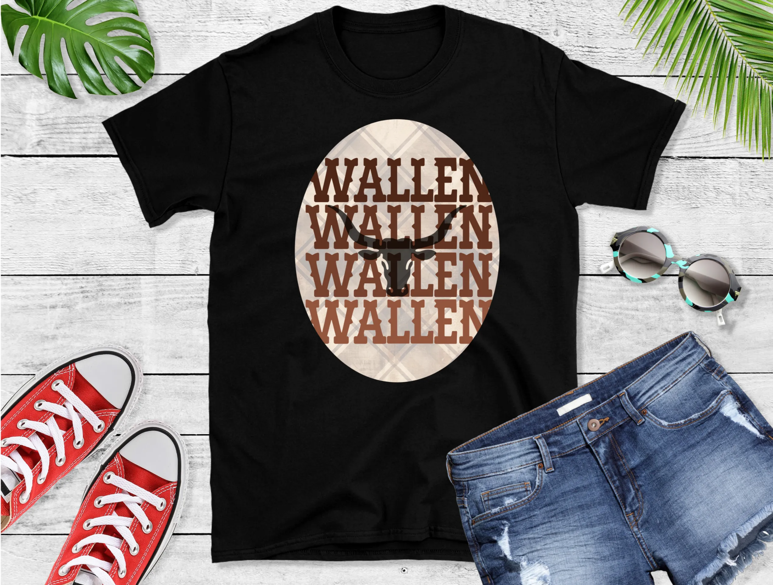 Wallen Bull T-Shirt, Longhorn T-Shirt, Western T-Shirt, Country Music Shirt