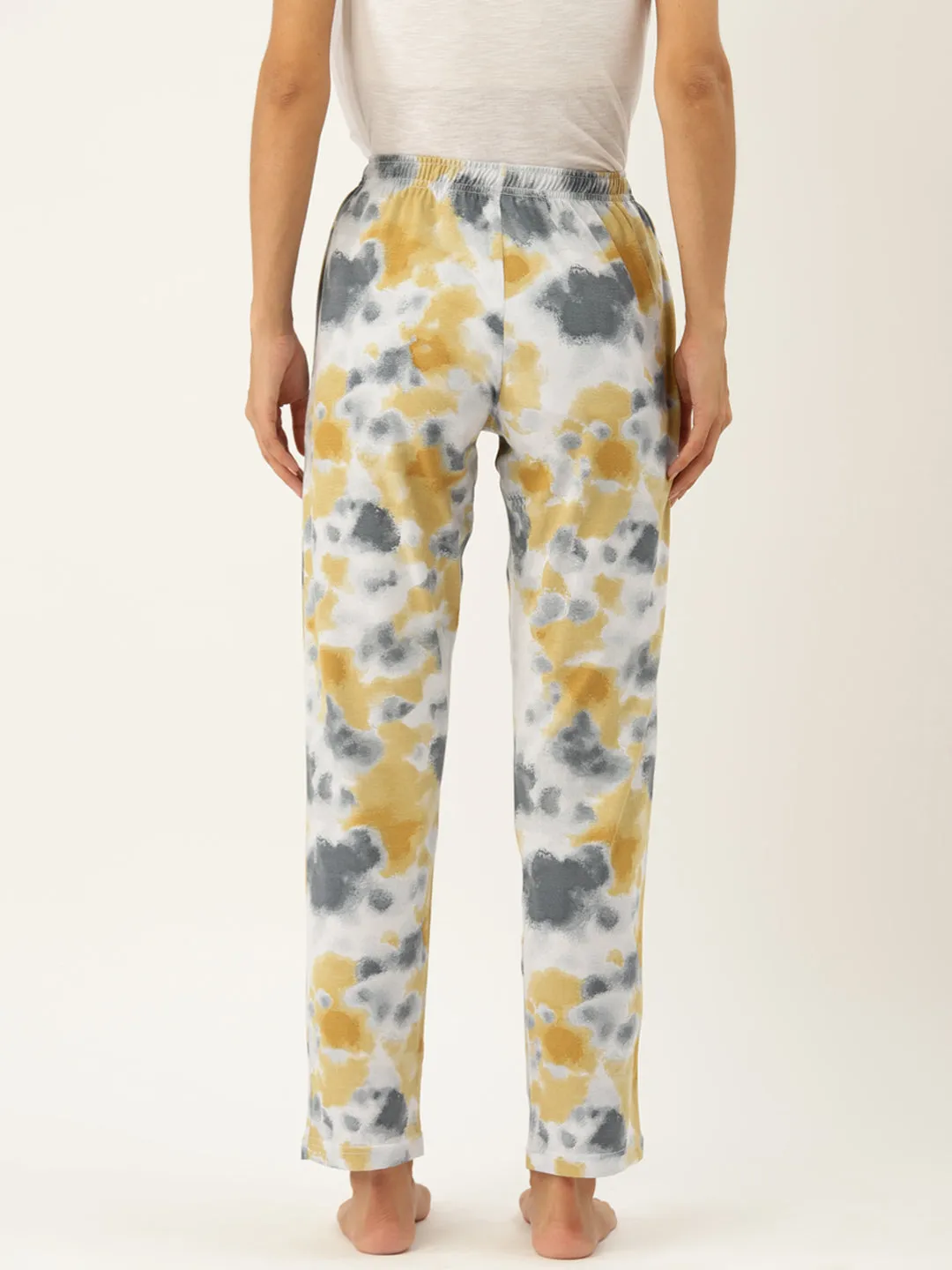 Women's Printed Cotton Yellow Lounge Pants | LDLW-2319-1 |